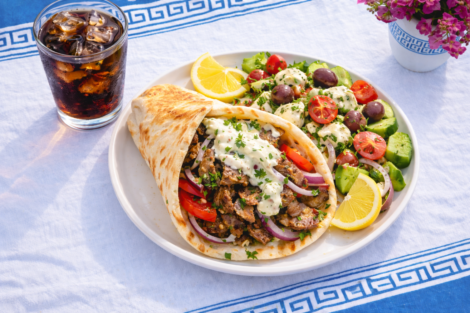 Gyro with Salad